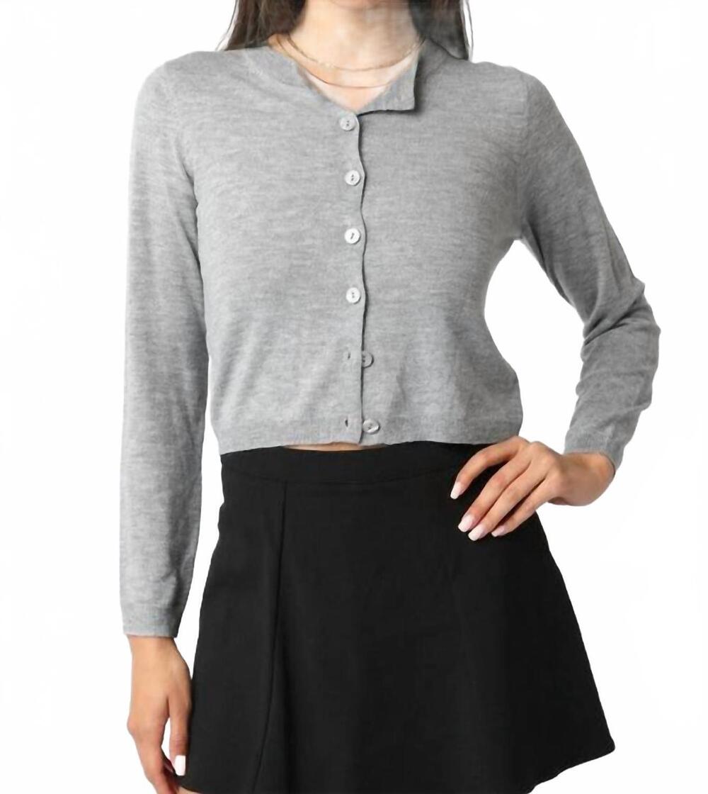 NEW OLIVACEOUS rhodes knit cardigan in heather grey